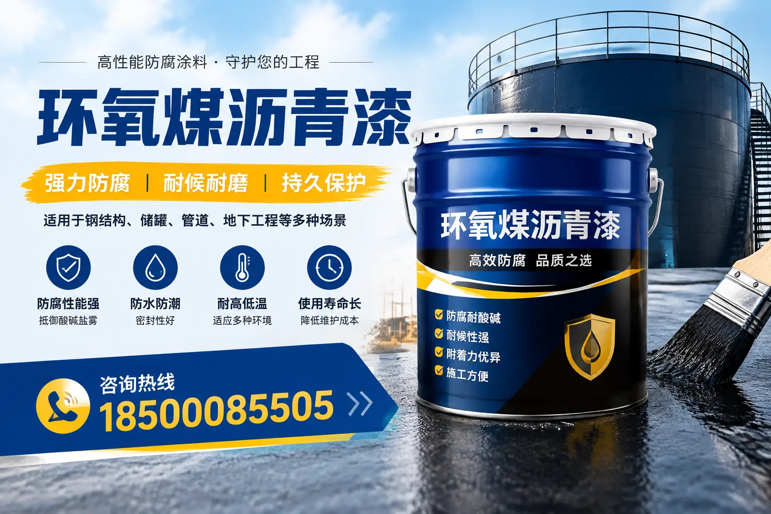环氧煤沥青漆在工业中的应用，乐亭企业的选择